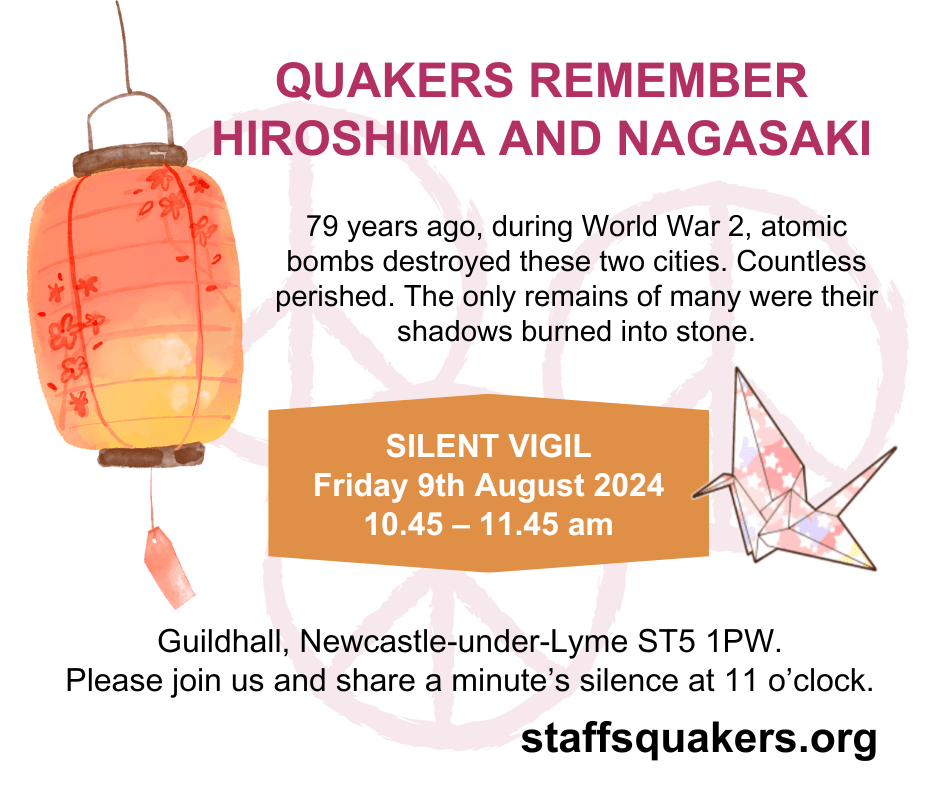 Publicity image for the event with a Japanese lantern and peace crane